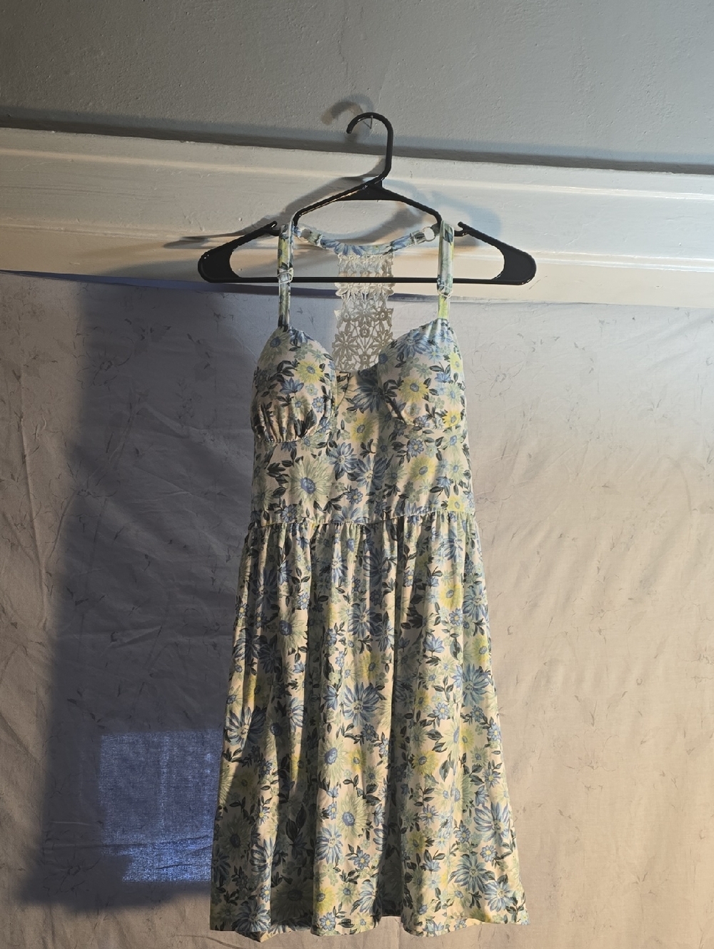 No Boundaries Blue and Yellow Floral Dress